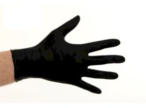 Soft Nitril handschoenen poedervrij zwart, doos 200st L