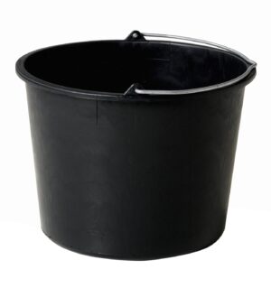Emmer Rond zwart 12 liter
