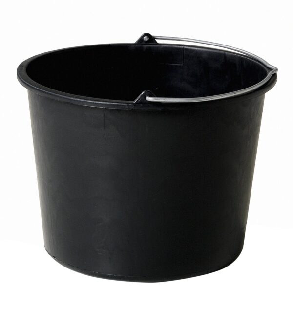 Emmer Rond zwart 12 liter