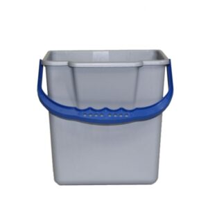 Emmer grijs/blauw met hengsel, 6 liter