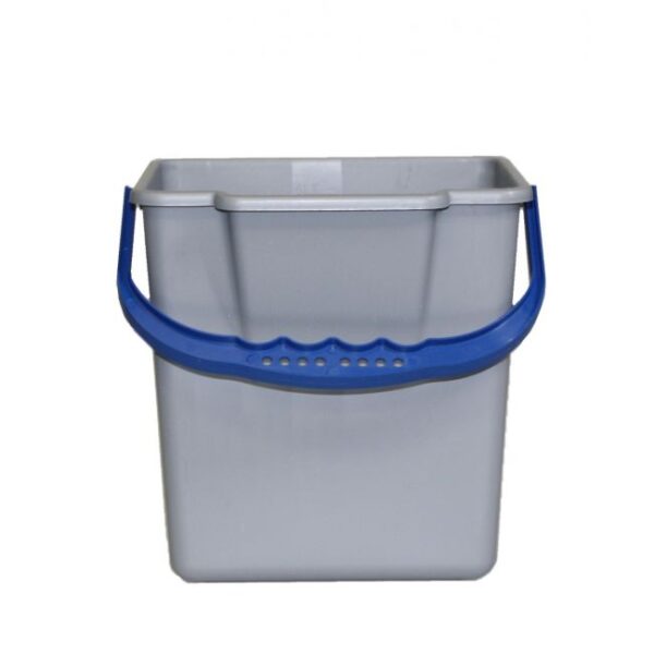 Emmer grijs/blauw met hengsel, 6 liter