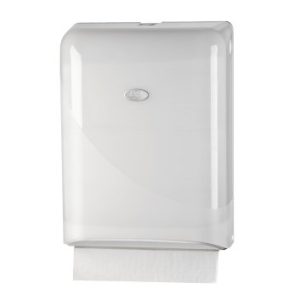 Pearl White handdoekdispenser tbv interfold en Z-vouw
