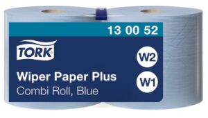 Tork Wiping Plus Poetspapier Blauw W1/2, 2x750 vellen