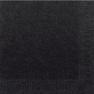 Duni tissue servet, 33x33cm, 2 laags, zwart, 16x125 stuks