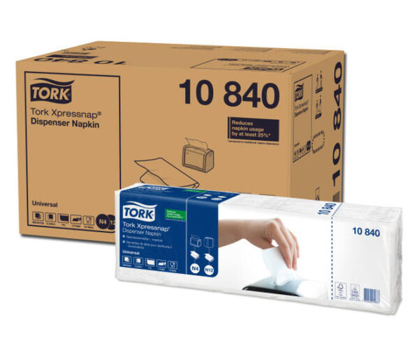 Tork Xpressnap® dispenserservet Universal 1-laags wit ¼ 9000