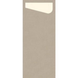 Duni Sacchetto's Dunisoft 230x115,Greige sacc & White servet