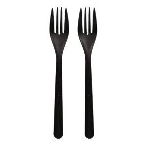 Bio-PP 18,5 cm vorken, zwart extra stabiel 20x50 stuks