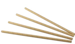 Drinkrietje Papier (FSC) kraft,Ø 8 mm / 24cm, per 100 in zak