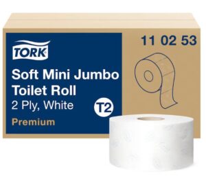 Tork Zacht Mini Jumbo Toiletpapier Wit T2, 12x170m