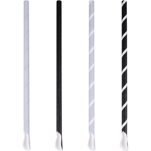 Lepelrietje papier (FSC), Ø8mm / 23cm, per 1200st