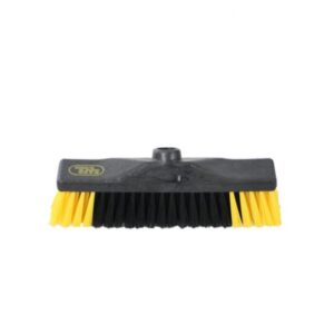 Zaalveger safe brush, combi polyester 30 cm, zwart/geel