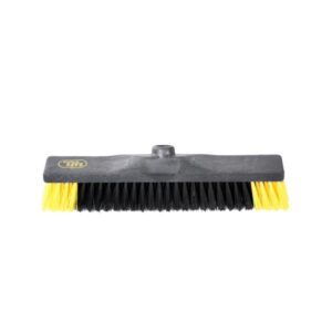 Zaalveger safe brush, combi polyester 40 cm, zwart/geel