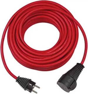 Verlengsnoer 10 meter rood IP44