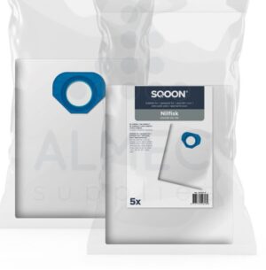 Stofzak Nilfisk GM80/GM90 fleece, 6cm opening, per 5 stuks