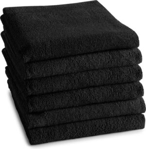Keukendoek 50x55cm, zwart, per 6 stuks