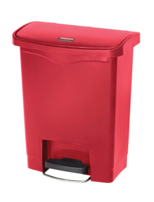 Slim Jim Step On container kunststof 30L, Rubbermaid, rood