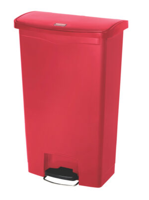 Slim Jim Step On container kunststof 68L, Rubbermaid, rood