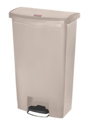 Slim Jim Step On container kunststof 68L, Rubbermaid, beige