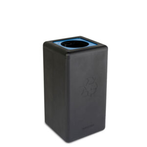 Circulaire Afvalbak BrickBin Paper 65 ltr, zwart/blauw