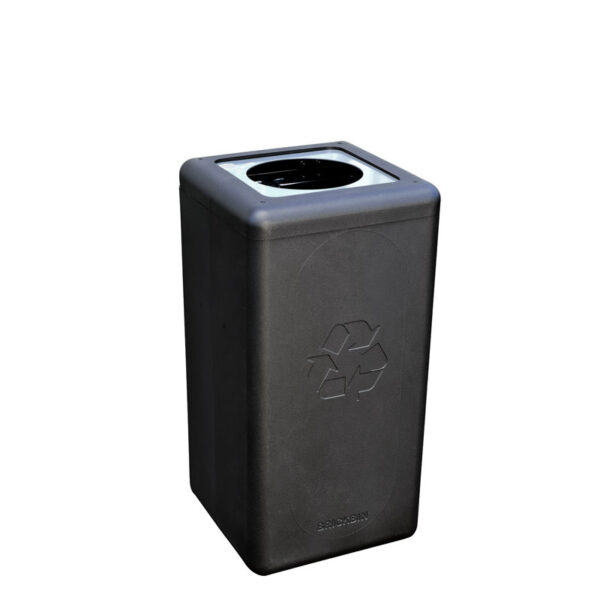 Circulaire Afvalbak BrickBin Waste 65 ltr, zwart/grijs