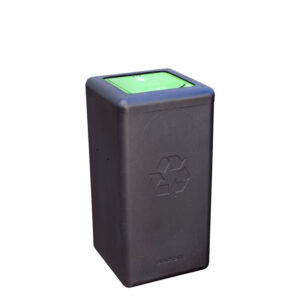Circulaire Afvalbak BrickBin Organic 65 ltr, zwart/groen