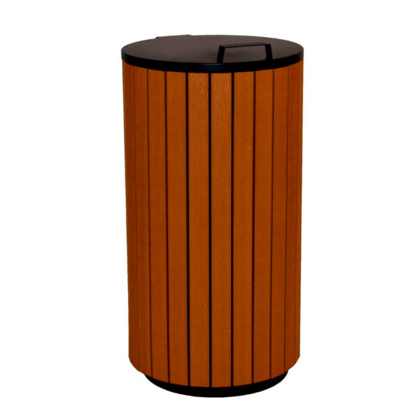 Buitenafvalbak 90 ltr, houtlook/antraciet