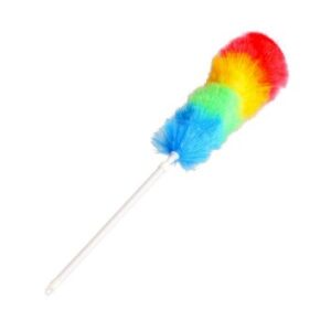 Regenboog plumeau met telescoopsteel, 110cm