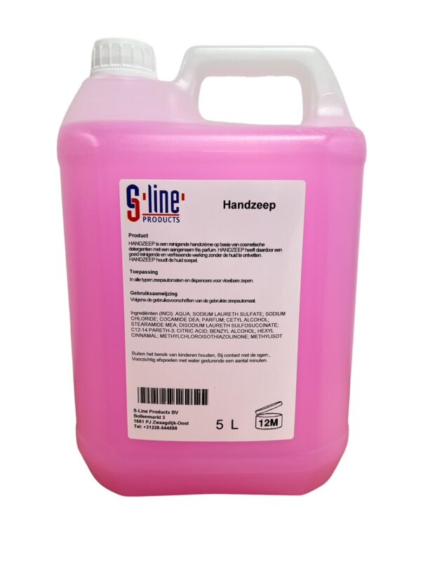 S-Line Handzeep, roze, geparfumeerd, 5 liter can