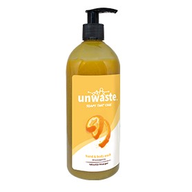 Unwaste hand+body wash, sinaasappel schil, 12 x 500ml