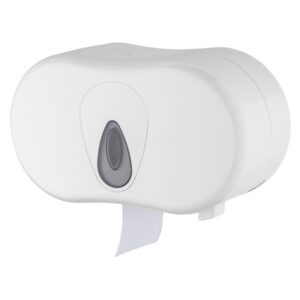 PlastiQline toiletpapier dispenser tbv 2 trad. rol, wit