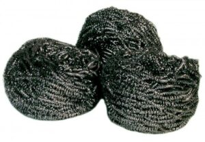 Reinigingsspons RVS, 60 grams, per 10 stuks