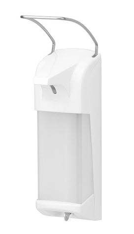 Zeep- & desinfectiedisp. kunststof 1000 ml LB + afsluitplaat