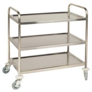 Serveerwagen Vogue RVS, 3 bladen, max:128KG, medium