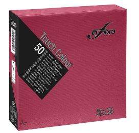 Servet bordeaux Infibra 33x33cm, 1/4 vouw, 24x50 stuks
