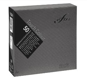 Servet zwart Infibra 33x33cm, 1/4 vouw, 8x250 stuks