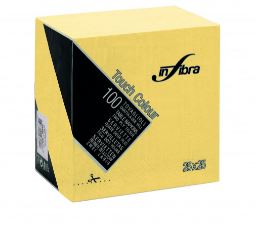 Servet Creme Infibra 25x25cm, 1/4 vouw, 30x100 stuks