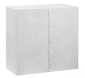 Servet wit, 40x40cm, 2 laags, 1/8 vouw, 3000 stuks