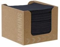 Dunisoft servet, 20x20, zwart, in dispenser, 24x50 stuks
