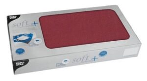 Napperons, nonwoven 80x80cm donker rood, 5x20 stuks in doos