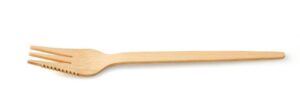 Bamboe Snackvork met snijrand, 12cm, per 1000 stuks