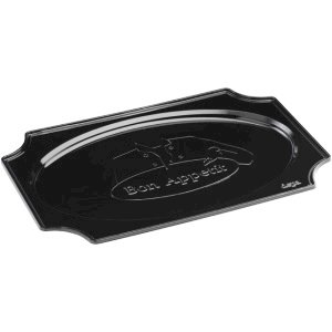 Cateringschaal, PS, 35x24cm, bon appetit, zwart, per 100 st